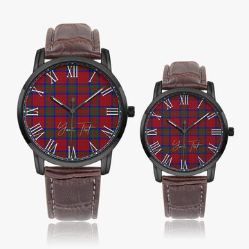 MacGillivray (McGillivray) Tartan Personalized Your Text Leather Trap Quartz Watch