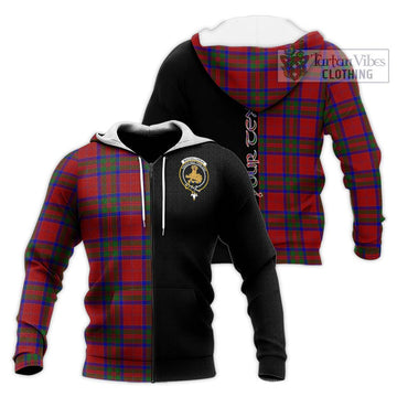 MacGillivray (McGillivray) Tartan Knitted Hoodie with Family Crest and Half Of Me Style