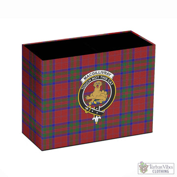 MacGillivray (McGillivray) Tartan Pen Holder with Family Crest