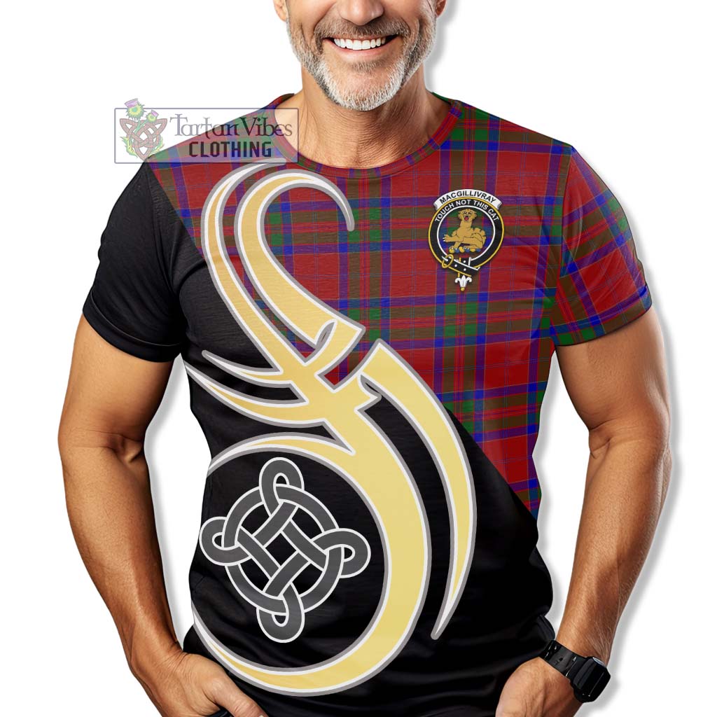 Tartan Vibes Clothing MacGillivray Tartan T-Shirt with Family Crest and Celtic Symbol Style