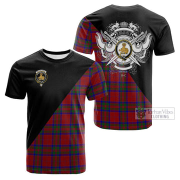 MacGillivray (McGillivray) Tartan Cotton T-shirt with Family Crest and Military Logo Style