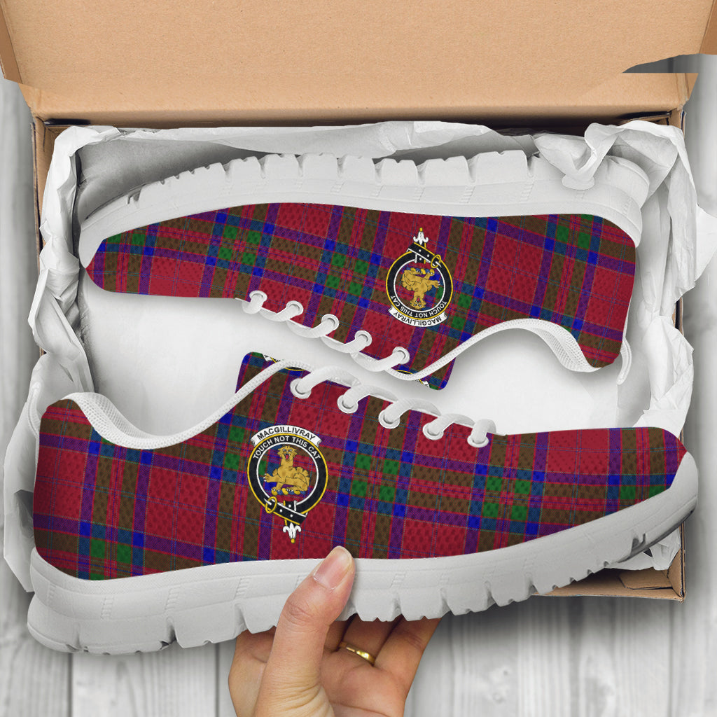 MacGillivray (McGillivray) Tartan Sneakers with Family Crest - Tartan Vibes Clothing