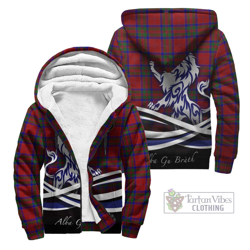 MacGillivray (McGillivray) Tartan Sherpa Hoodie with Alba Gu Brath Regal Lion Emblem Unisex - Tartanvibesclothing Shop