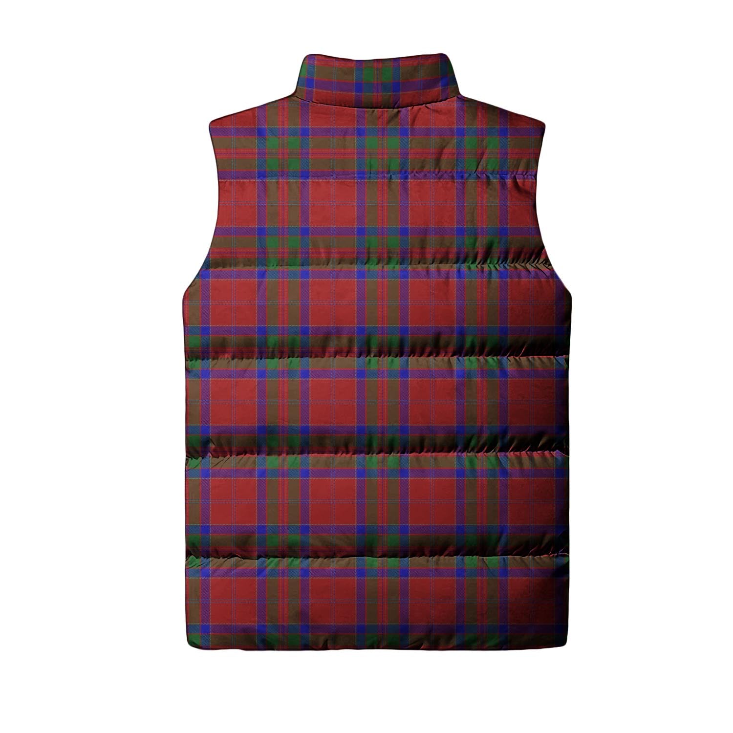 MacGillivray Tartan Sleeveless Puffer Jacket with Family Crest - Tartanvibesclothing