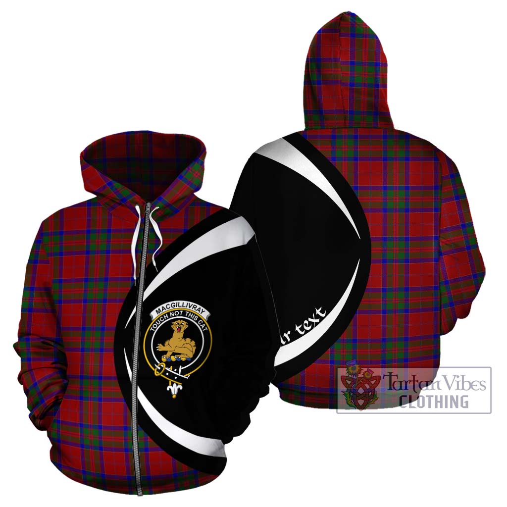 Tartan Vibes Clothing MacGillivray Tartan Hoodie with Family Crest Circle Style