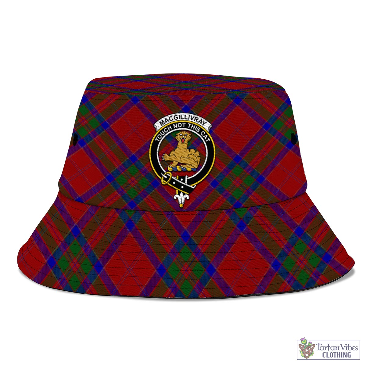 Tartan Vibes Clothing MacGillivray Tartan Bucket Hat with Family Crest