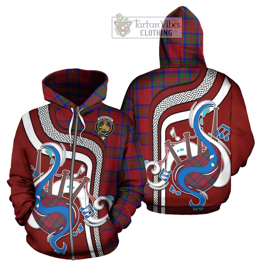 Tartan Vibes Clothing MacGillivray Tartan Hoodie with Epic Bagpipe Style