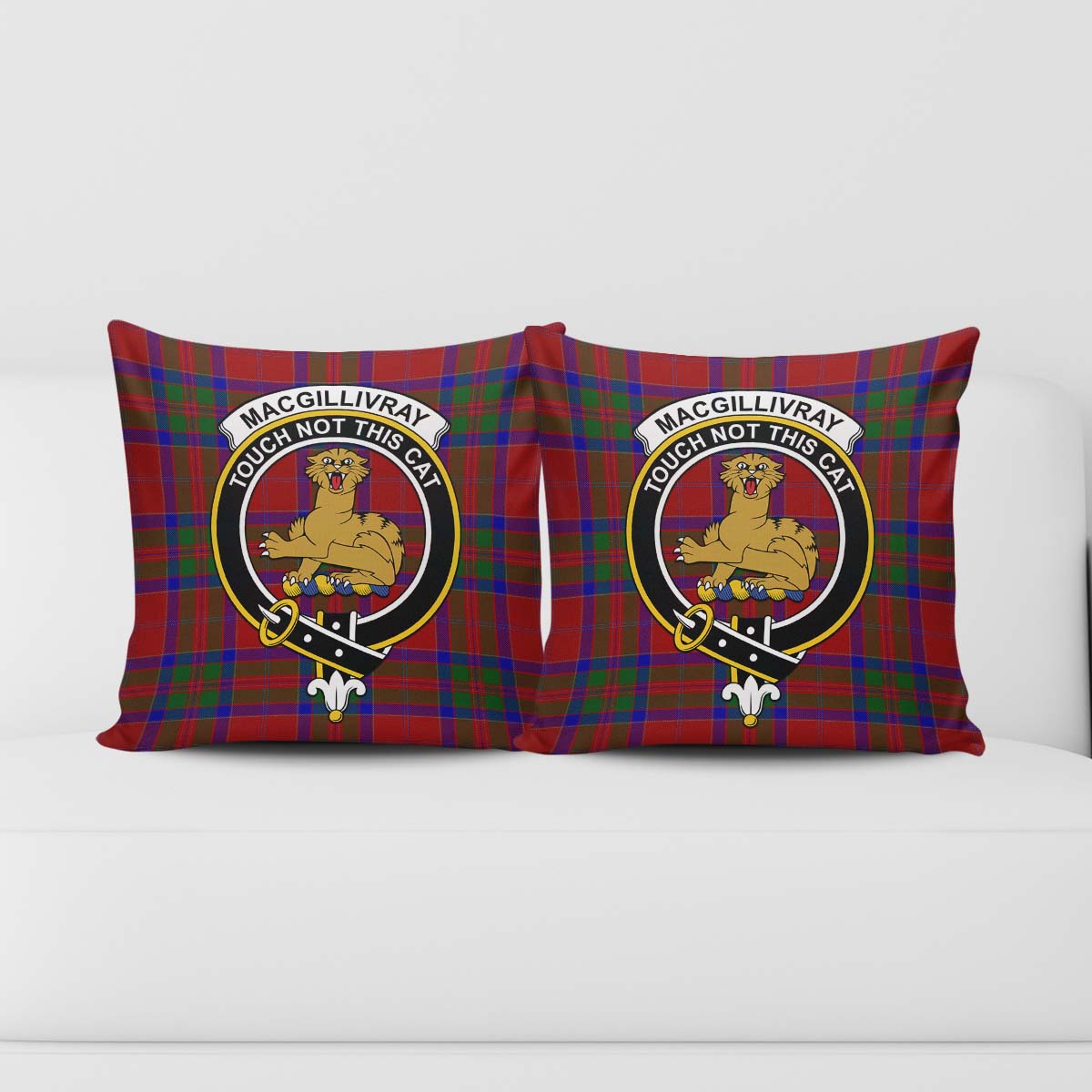 MacGillivray Tartan Pillow Cover with Family Crest - Tartanvibesclothing