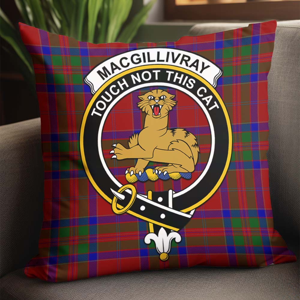 MacGillivray Tartan Pillow Cover with Family Crest - Tartanvibesclothing