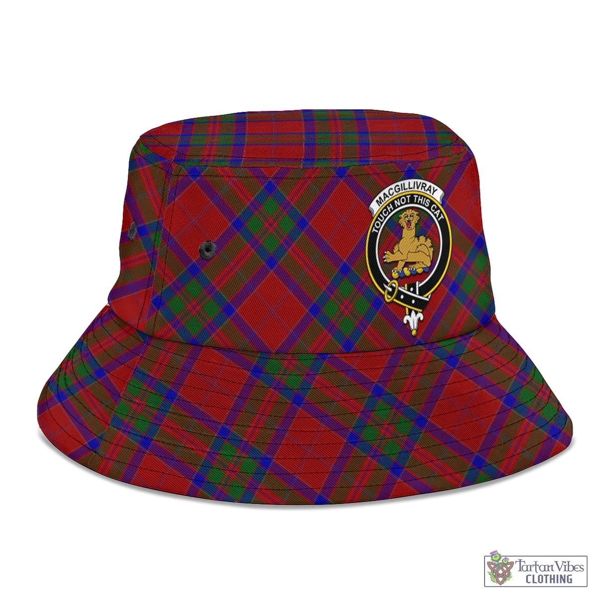 Tartan Vibes Clothing MacGillivray Tartan Bucket Hat with Family Crest