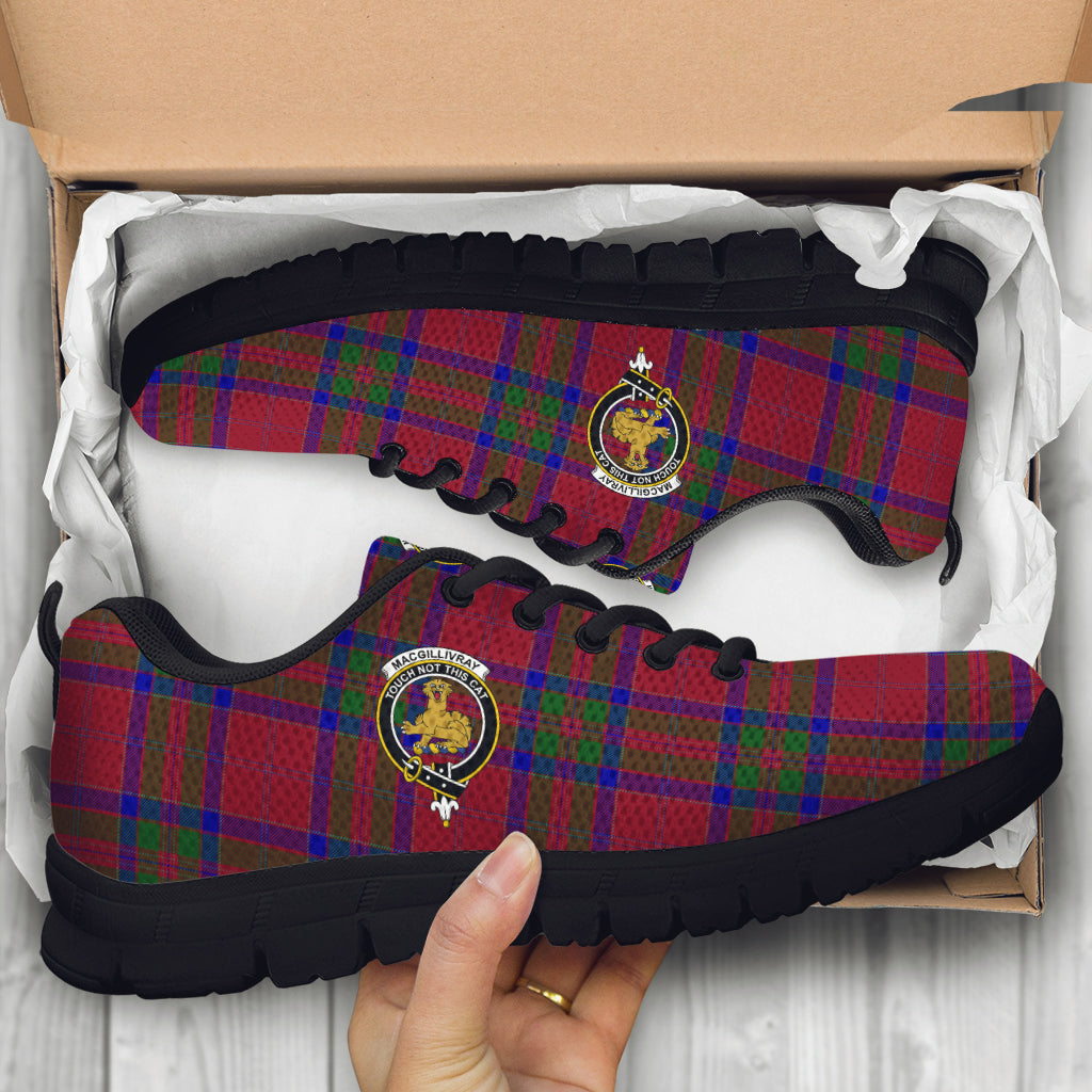 MacGillivray (McGillivray) Tartan Sneakers with Family Crest - Tartan Vibes Clothing