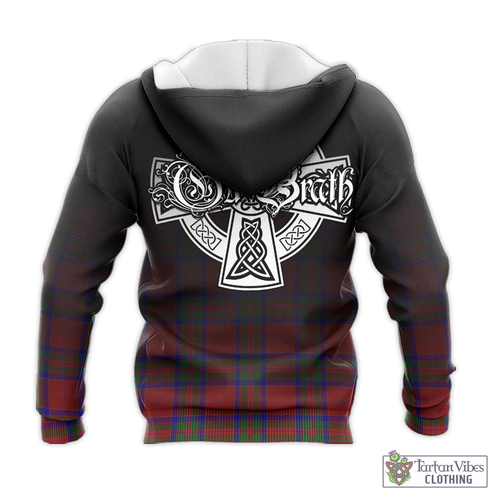 Tartan Vibes Clothing MacGillivray Tartan Knitted Hoodie Featuring Alba Gu Brath Family Crest Celtic Inspired