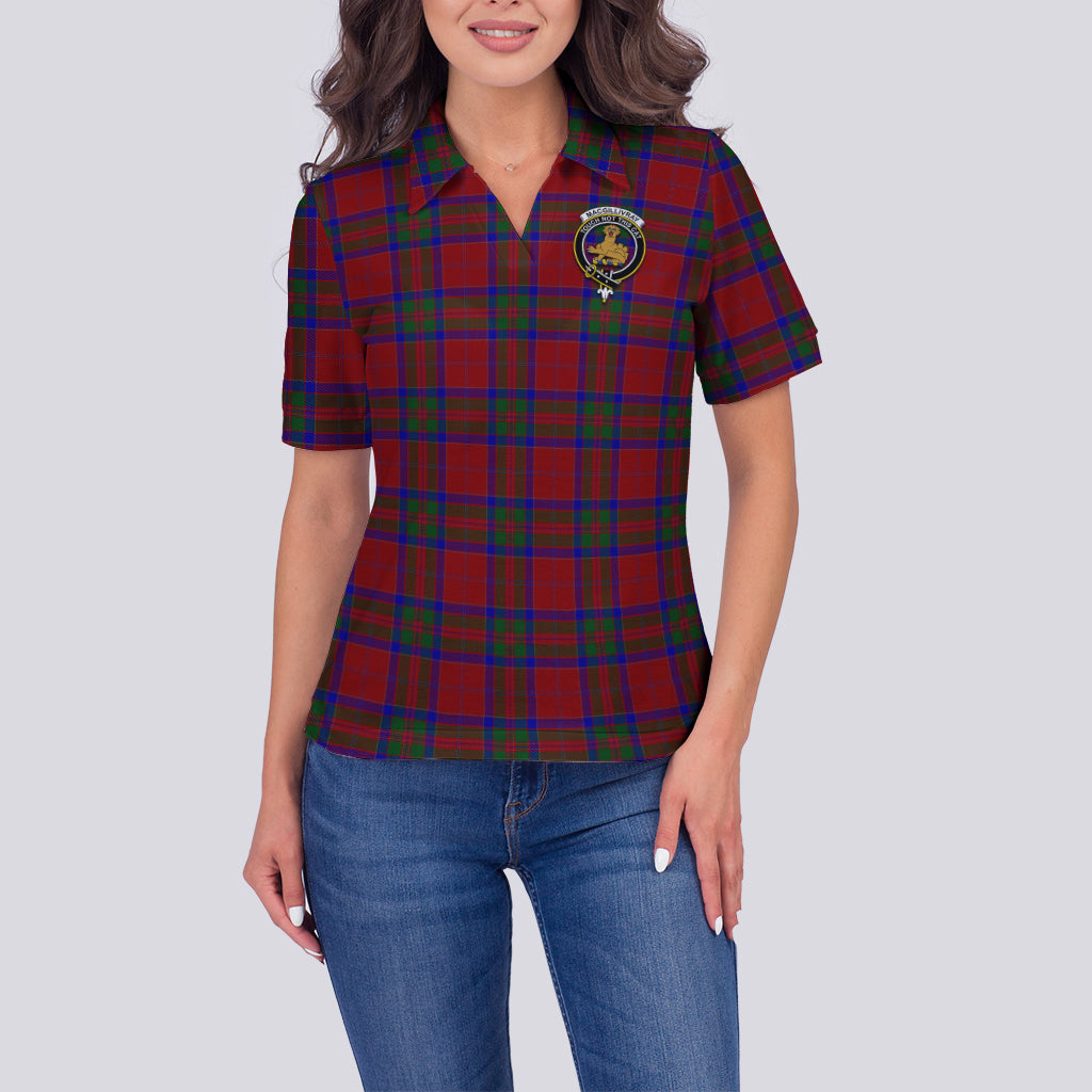 MacGillivray (McGillivray) Tartan Polo Shirt with Family Crest For Women - Tartan Vibes Clothing