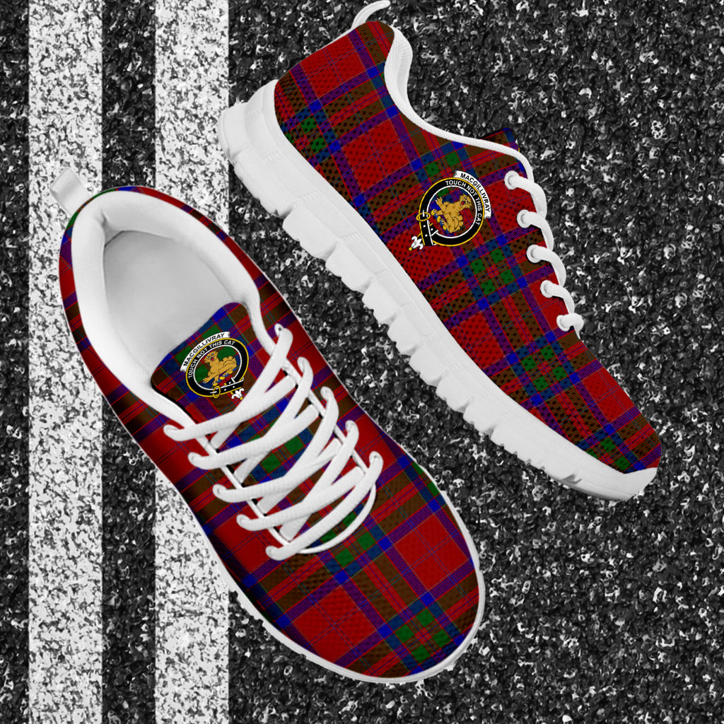 MacGillivray (McGillivray) Tartan Sneakers with Family Crest - Tartan Vibes Clothing