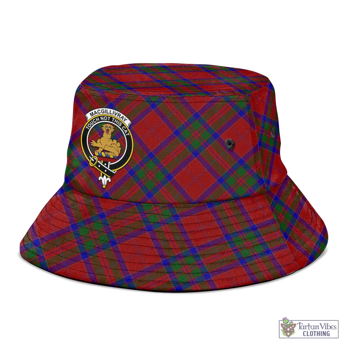 Tartan Vibes Clothing MacGillivray Tartan Bucket Hat with Family Crest