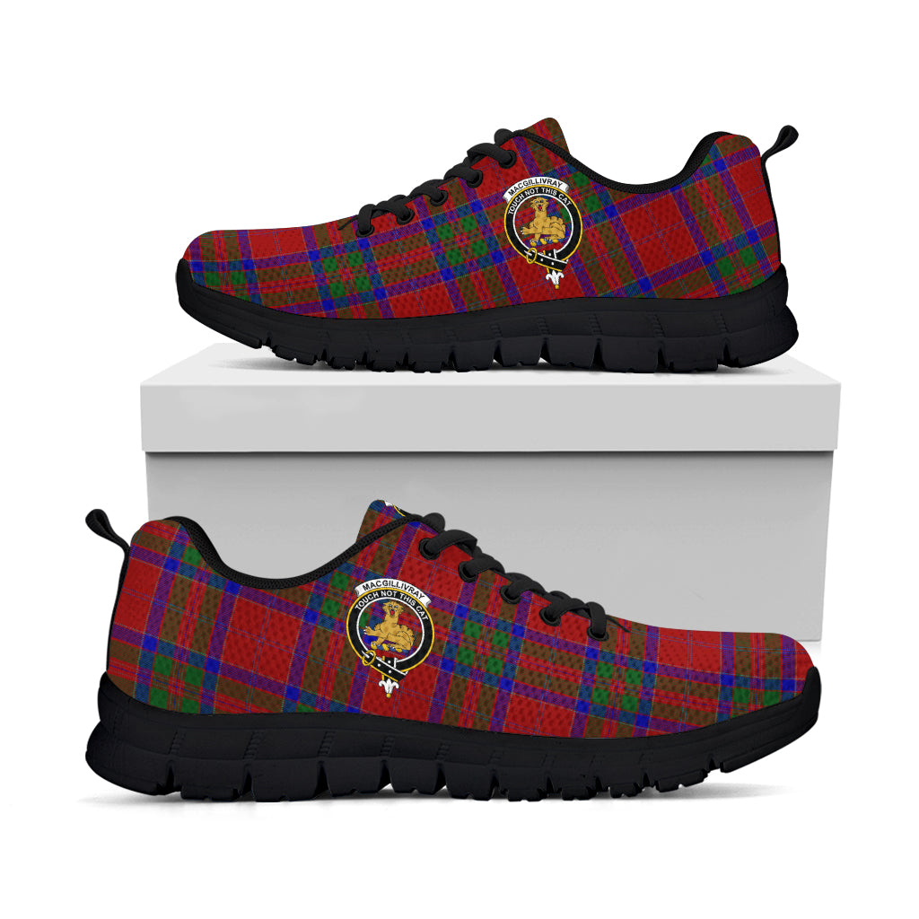 MacGillivray (McGillivray) Tartan Sneakers with Family Crest - Tartan Vibes Clothing