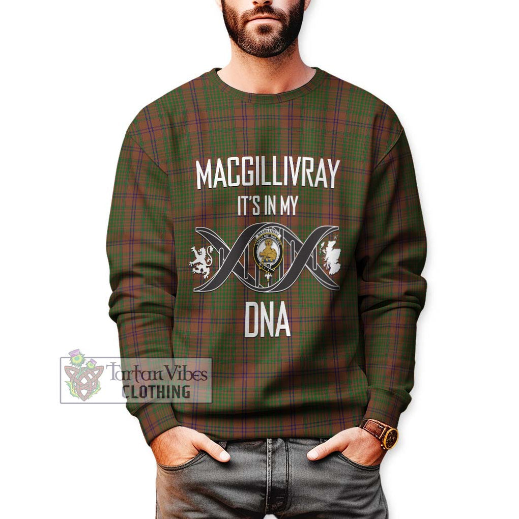 MacGillivray Hunting Tartan Sweatshirt with Family Crest DNA In Me Style Unisex - Tartanvibesclothing Shop