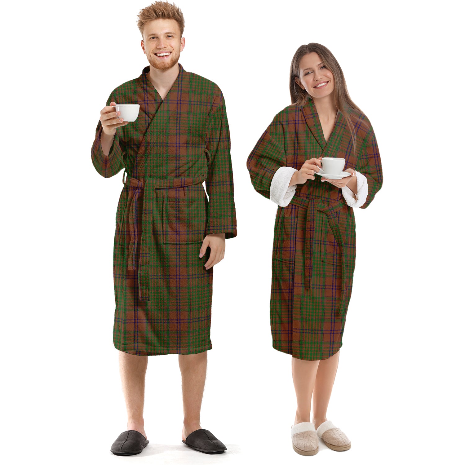 MacGillivray Hunting Tartan Bathrobe Unisex S - Tartan Vibes Clothing