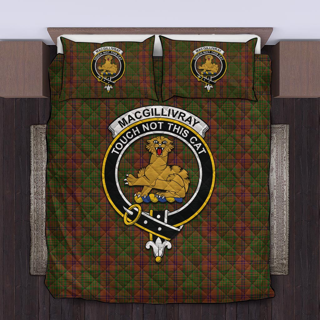 MacGillivray Hunting Tartan Quilt Bed Set with Family Crest Twin - Tartan Vibes Clothing