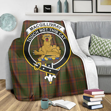 MacGillivray Hunting Tartan Blanket with Family Crest