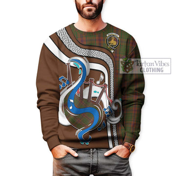 MacGillivray Hunting Tartan Sweatshirt with Epic Bagpipe Style