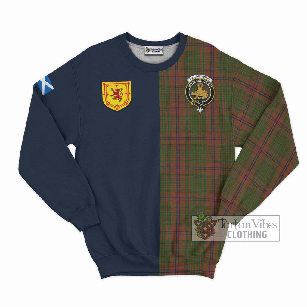 Tartan Vibes Clothing MacGillivray Hunting Tartan Sweatshirt with Scottish Lion Royal Arm Half Style