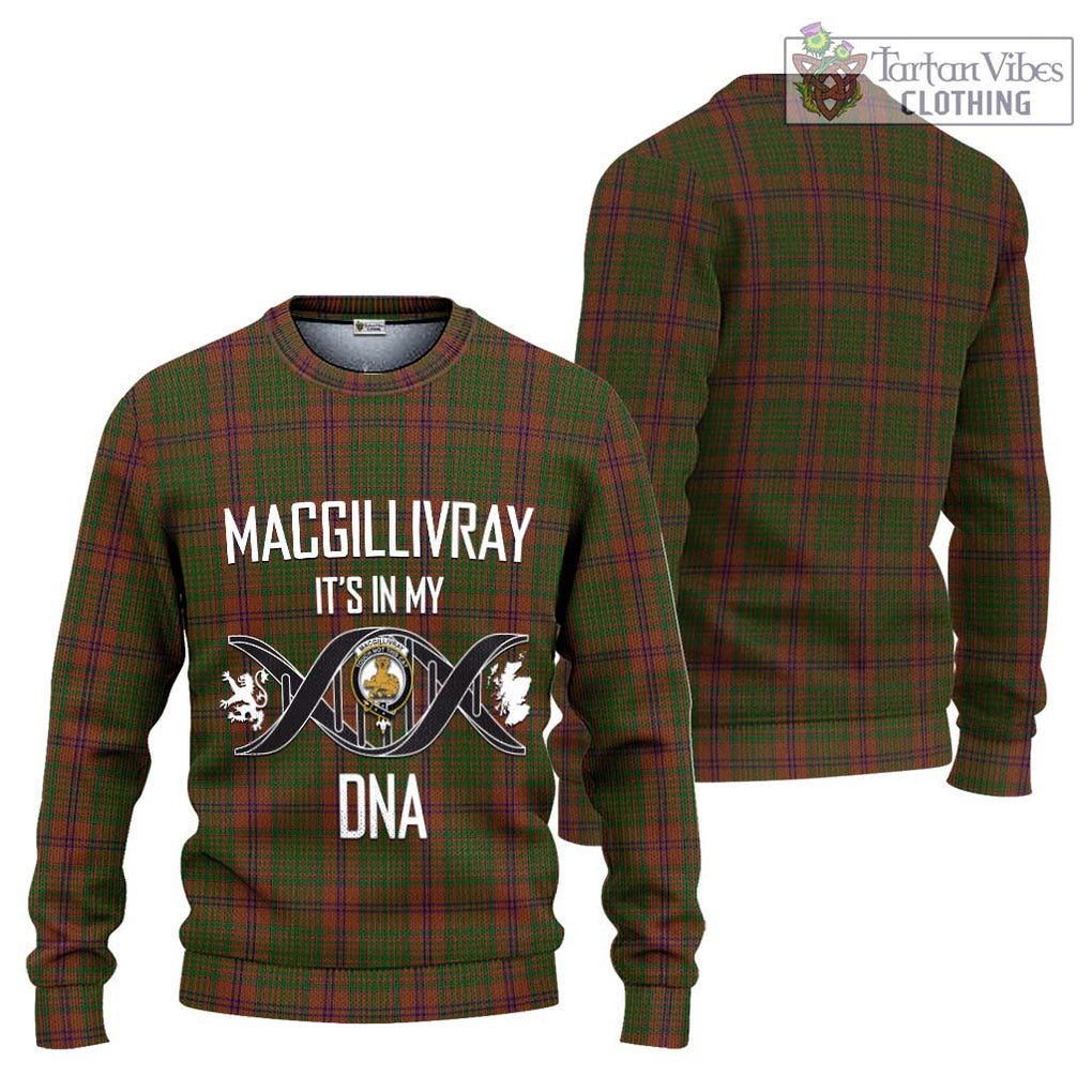 MacGillivray Hunting Tartan Knitted Sweater with Family Crest DNA In Me Style Unisex - Tartanvibesclothing Shop