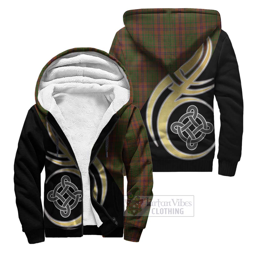 MacGillivray Hunting Tartan Sherpa Hoodie with Family Crest and Celtic Symbol Style Unisex S - Tartan Vibes Clothing