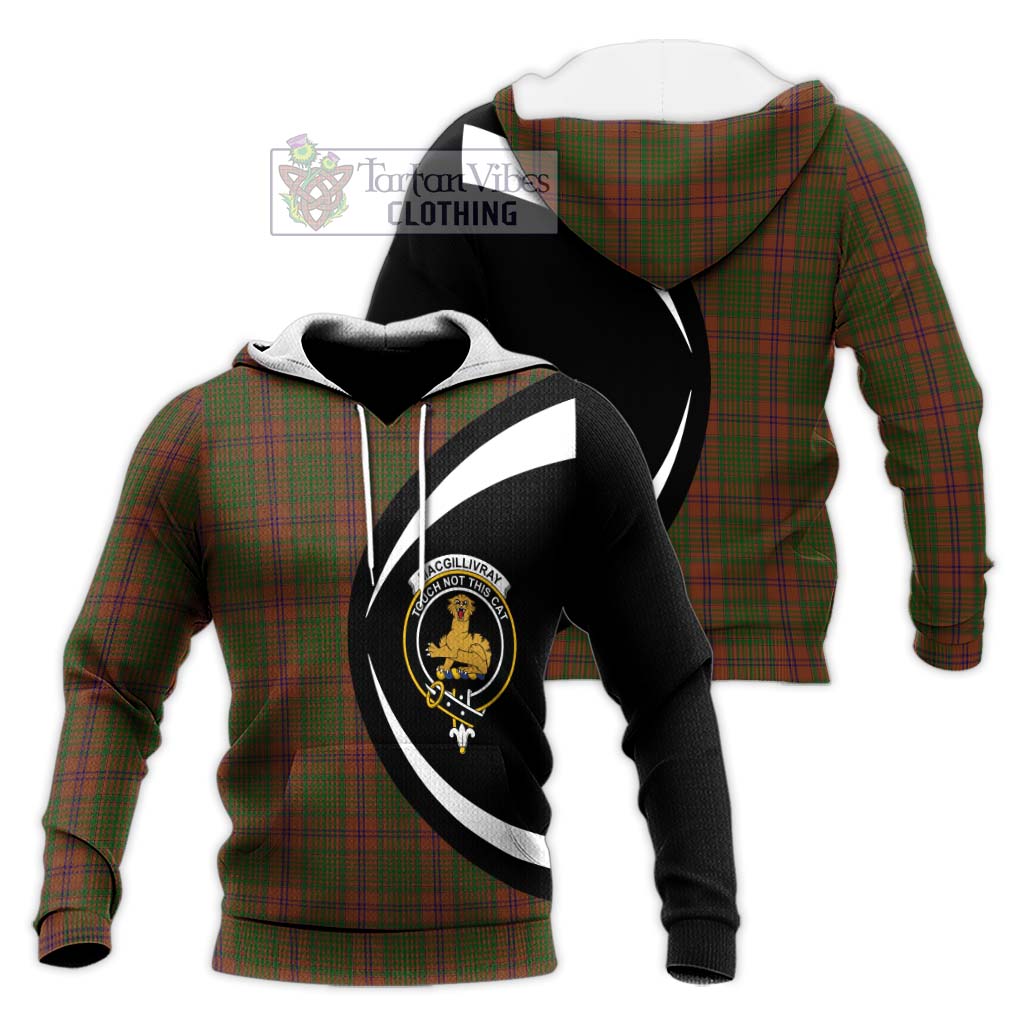 MacGillivray Hunting Tartan Knitted Hoodie with Family Crest Circle Style Unisex Knitted Pullover Hoodie - Tartan Vibes Clothing