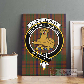 MacGillivray Hunting Tartan Canvas Print Wall Art with Family Crest