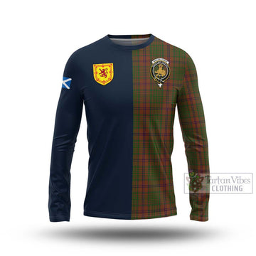 MacGillivray Hunting Tartan Long Sleeve T-Shirt Alba with Scottish Lion Royal Arm Half Style