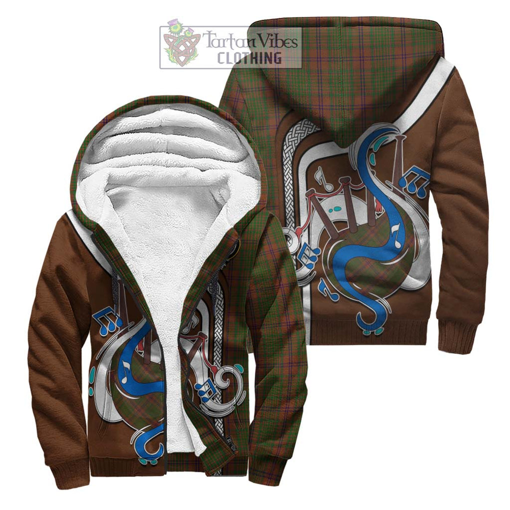 MacGillivray Hunting Tartan Sherpa Hoodie with Epic Bagpipe Style Unisex S - Tartanvibesclothing Shop