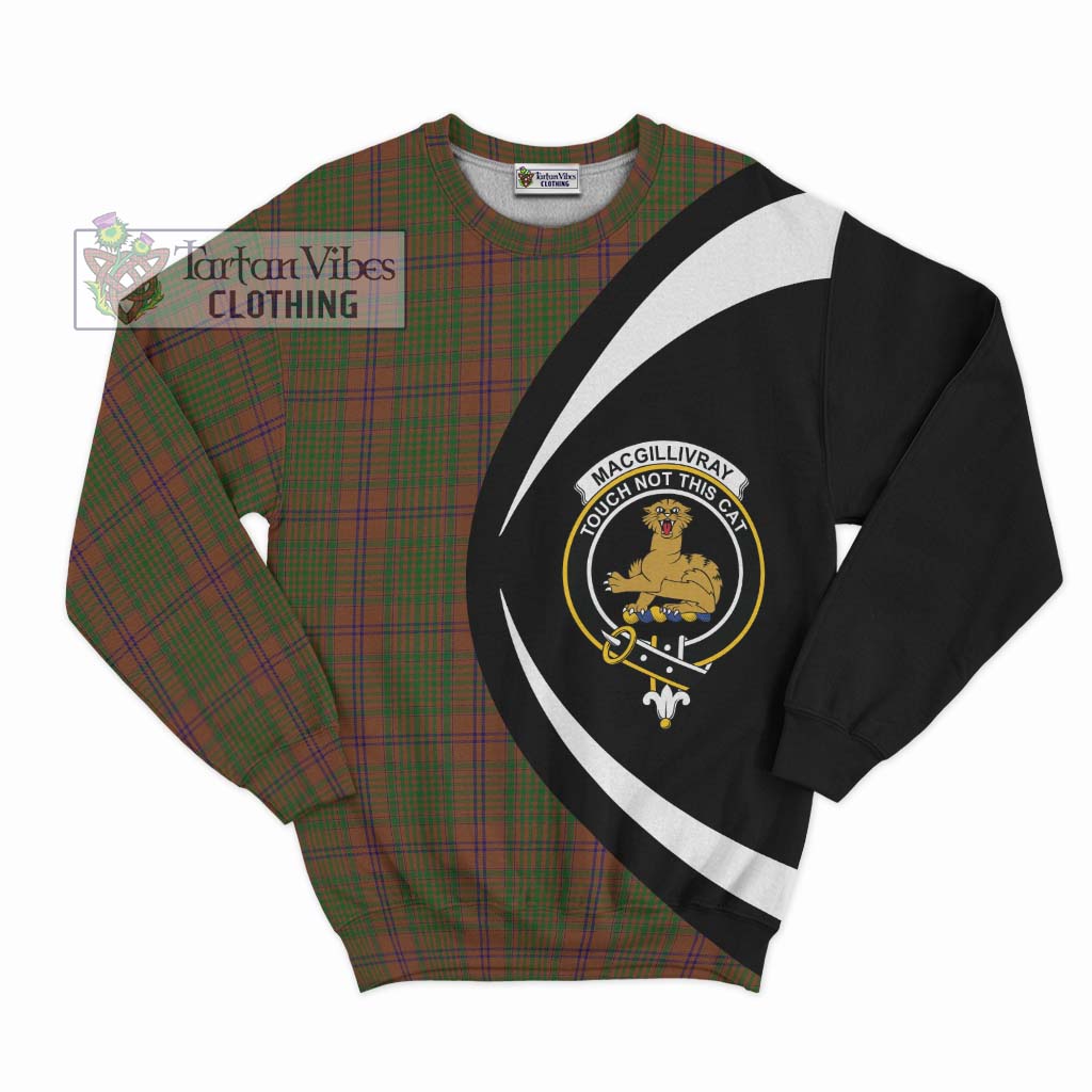 MacGillivray Hunting Tartan Sweatshirt with Family Crest Circle Style Unisex - Tartan Vibes Clothing