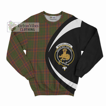 MacGillivray Hunting Tartan Sweatshirt with Family Crest Circle Style