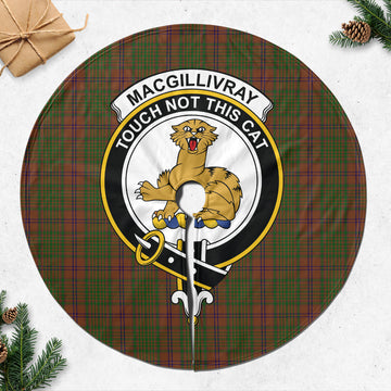 MacGillivray Hunting Tartan Christmas Tree Skirt with Family Crest