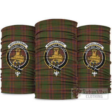 MacGillivray Hunting Tartan Neck Gaiters, Tartan Bandanas, Tartan Head Band with Family Crest