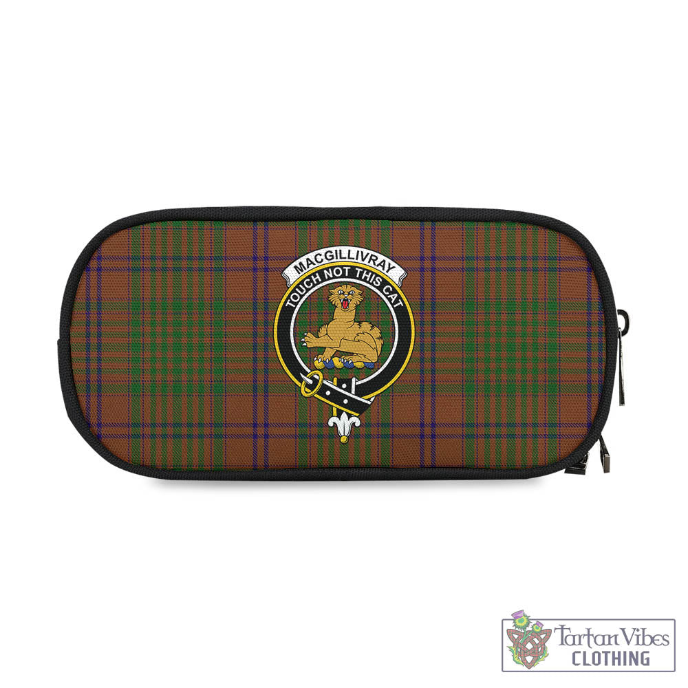 Tartan Vibes Clothing MacGillivray Hunting Tartan Pen and Pencil Case with Family Crest