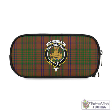 MacGillivray Hunting Tartan Pen and Pencil Case with Family Crest