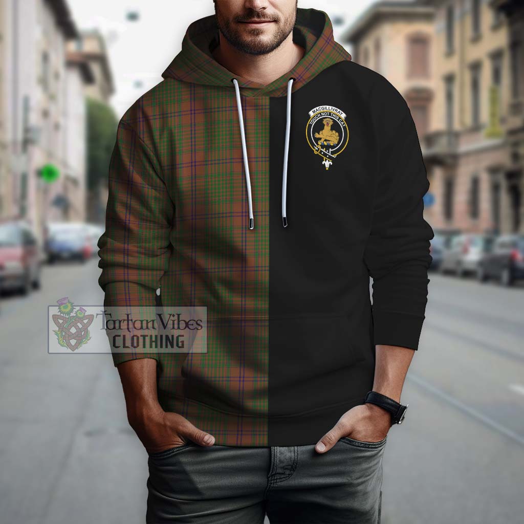 Tartan Vibes Clothing MacGillivray Hunting Tartan Hoodie with Family Crest and Half Of Me Style