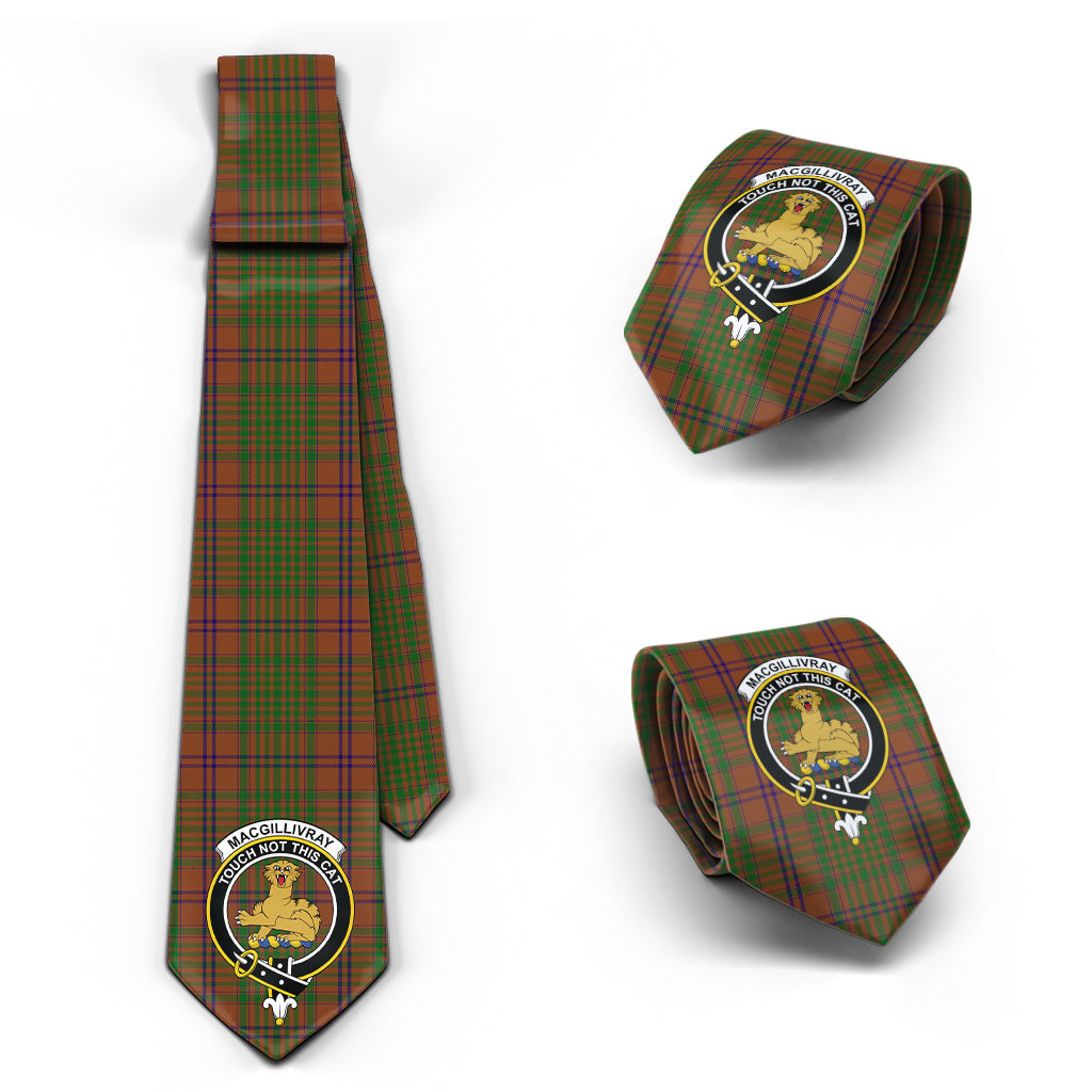 MacGillivray Hunting Tartan Classic Necktie with Family Crest Necktie One Size - Tartan Vibes Clothing