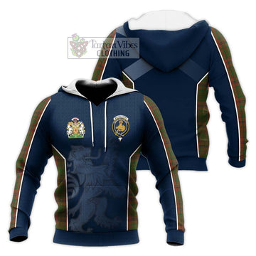 MacGillivray Hunting Tartan Knitted Hoodie with Family Crest and Lion Rampant Vibes Sport Style