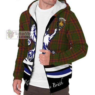 MacGillivray Hunting Tartan Sherpa Hoodie with Alba Gu Brath Regal Lion Emblem