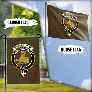 MacGillivray Hunting Tartan Flag with Family Crest