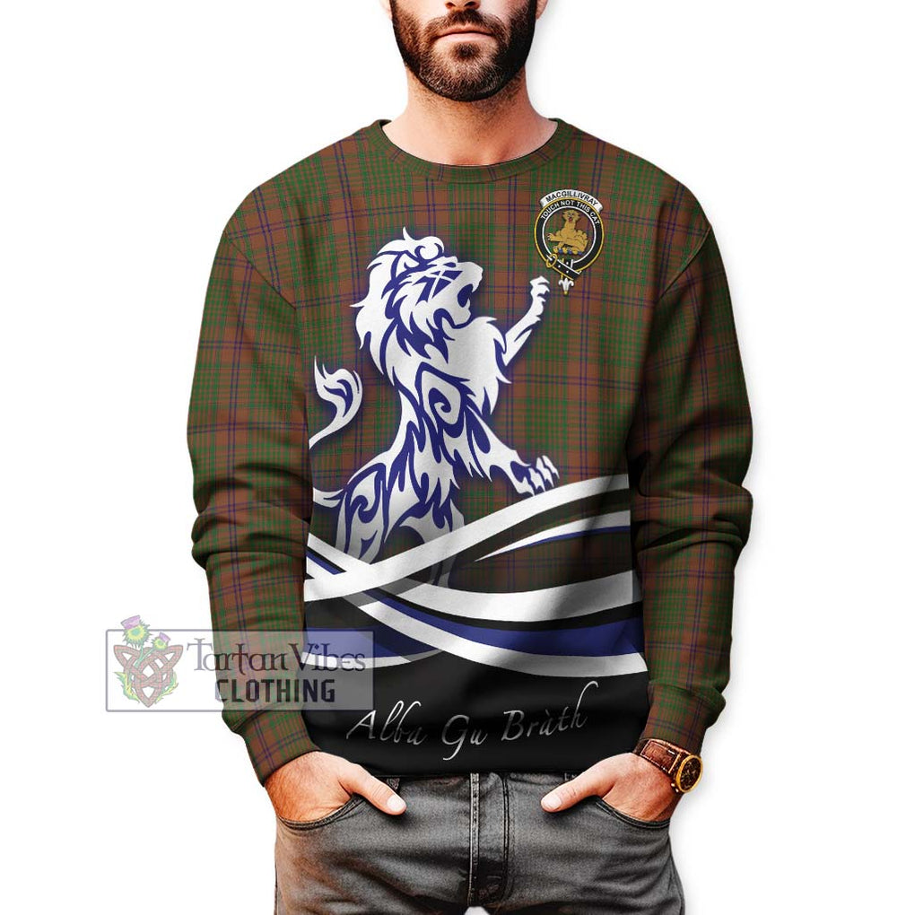 MacGillivray Hunting Tartan Sweatshirt with Alba Gu Brath Regal Lion Emblem Unisex - Tartanvibesclothing Shop