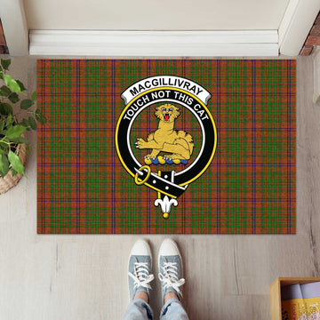 MacGillivray Hunting Tartan Door Mat with Family Crest