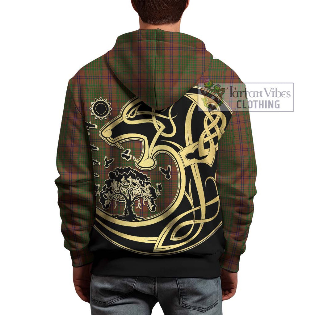 MacGillivray Hunting Tartan Hoodie with Family Crest Celtic Wolf Style - Tartan Vibes Clothing