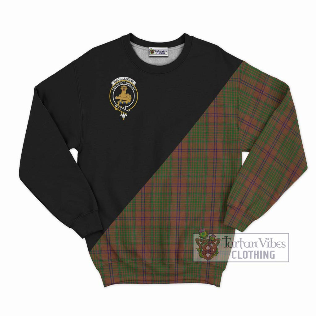 MacGillivray Hunting Tartan Sweatshirt with Family Crest and Military Logo Style - Tartanvibesclothing Shop