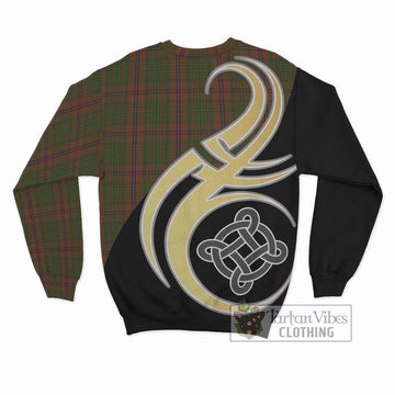 MacGillivray Hunting Tartan Sweatshirt with Family Crest and Celtic Symbol Style