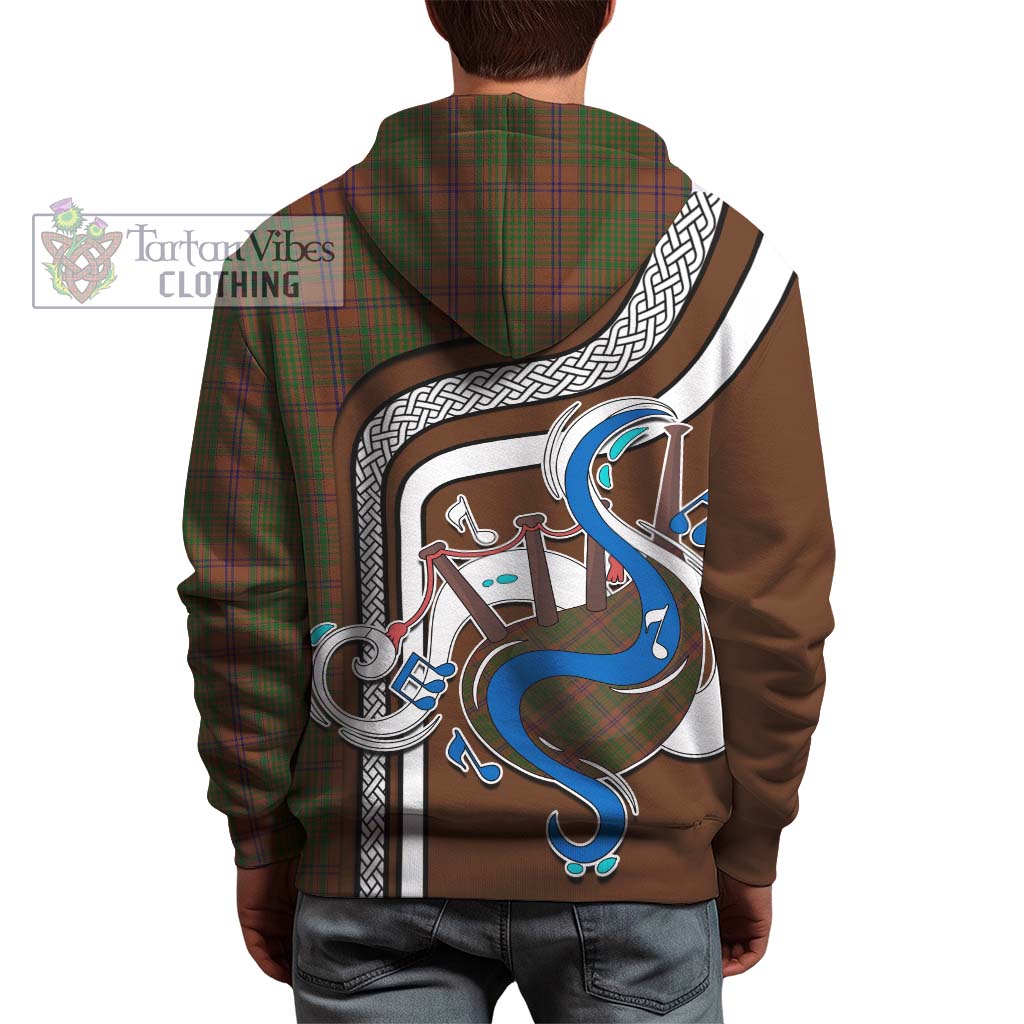 Tartan Vibes Clothing MacGillivray Hunting Tartan Hoodie with Epic Bagpipe Style