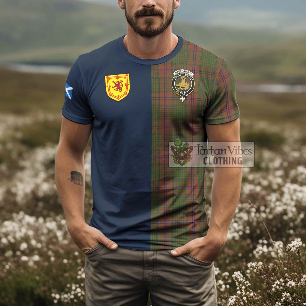 Tartan Vibes Clothing MacGillivray Hunting Tartan T-Shirt Alba with Scottish Lion Royal Arm Half Style